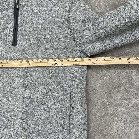 Orvis Mens Gorpcore Pullover Long Sleeve Sherpa Lined Pocket 1/4 Zip Size M Gray - Picture 5 of 12